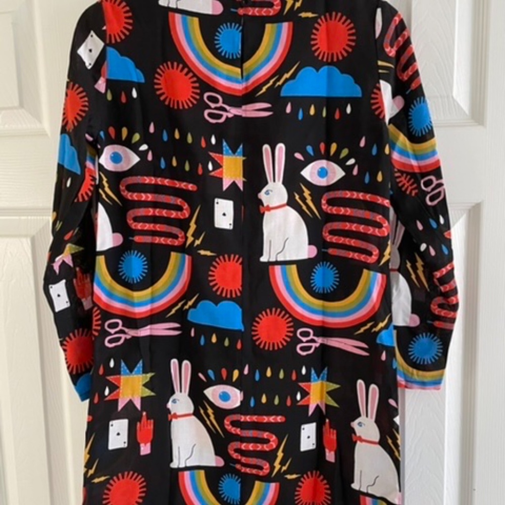 Nooworks Black Long Sleeve Dress with Colorful Print - Picture 2 of 3